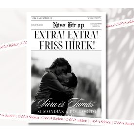   Esküvő Bejelentő Újság – Kreatív "Save the Date" Értesítő