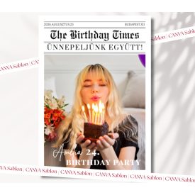   Szülinapi Hírmondó – Egyedi Születésnapi Meghívó és Emlékújság